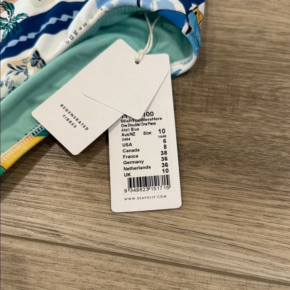 Seafolly Kids Swim One-Piece - Aqua and Pastel - Picture 3 of 5